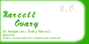 marcell ovary business card